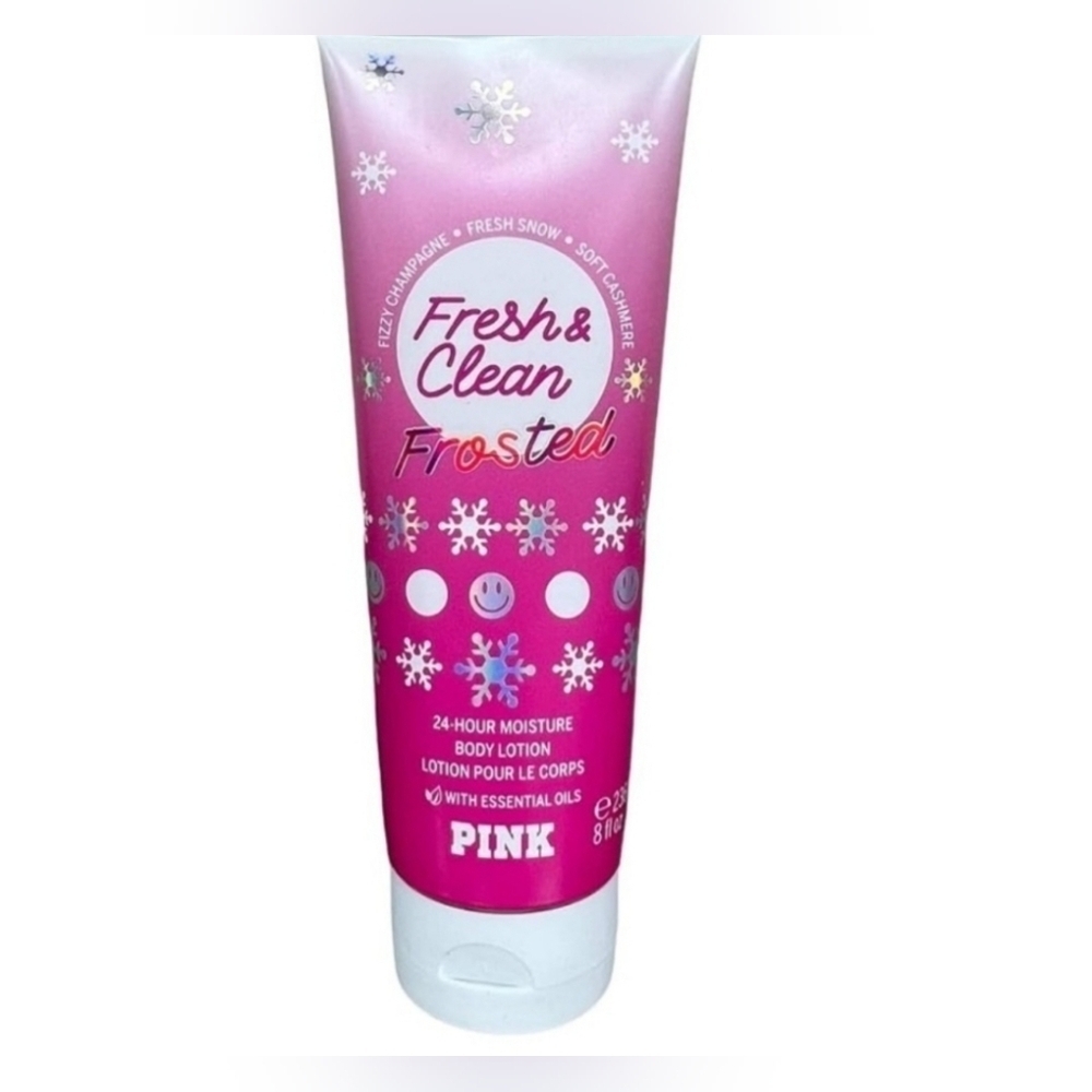 💕▪️PINK ▪️VICTORIA’S SECRET FRESH & CLEAN FROSTED 24 Hour Moisture Body lotion